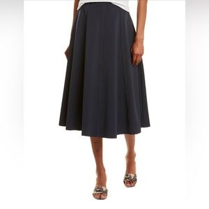 Club Monaco Full Sweep Knit Skirt Navy Blue Blueberry NEW!